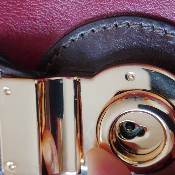 Red Ox Blood Color Leather Handbag - Picture 8 of 13